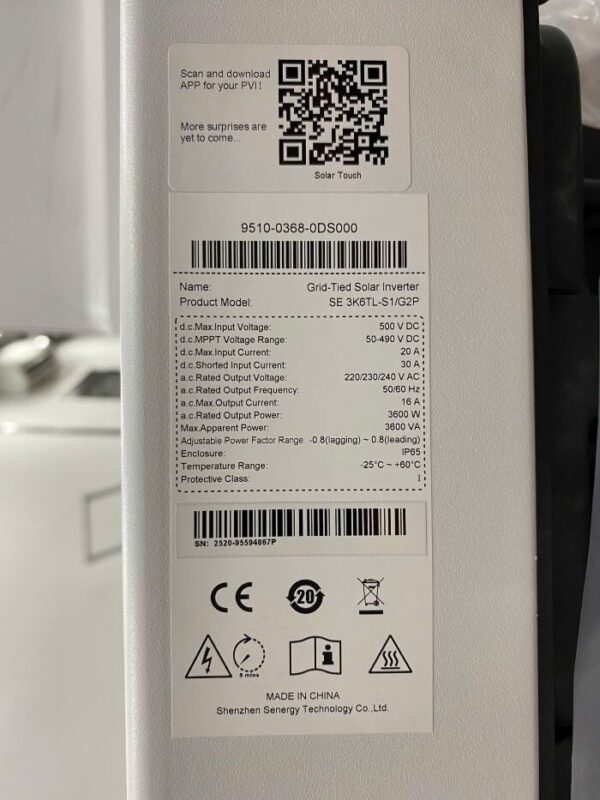 biến tần hòa lưới 3.6kW SENERGY SE 3K6TL-S1_G2P - #04